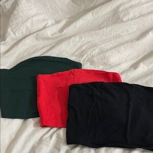 Garage Women's Tube Tops - Green, Red, Black